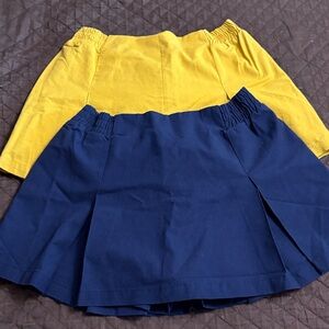 Bundle of Yellow and Blue Skirts with built in shorts